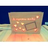 Wooden box with led lights